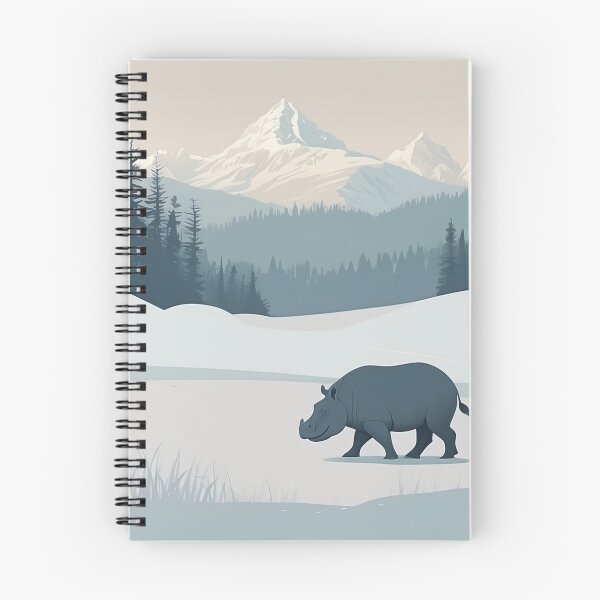 Item preview, Calm Winter Hippo designed and sold by NeatThingLover.