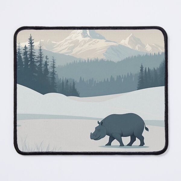 Item preview, Calm Winter Hippo designed and sold by NeatThingLover.