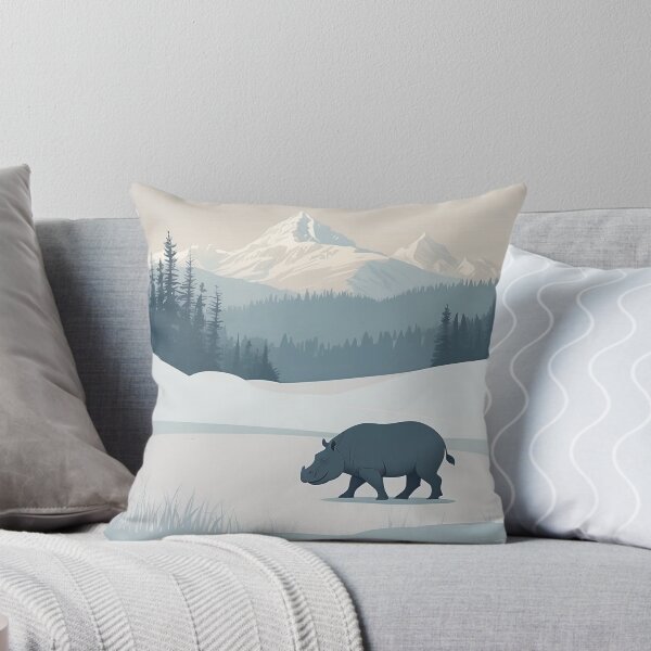 Item preview, Calm Winter Hippo designed and sold by NeatThingLover.