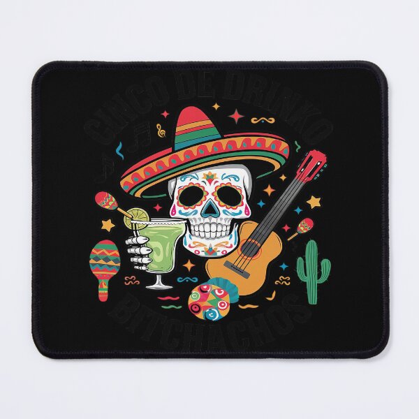 Item preview, Cinco De Drinko Bitchachos Skull Drinking Margarita designed and sold by AquaKiev.