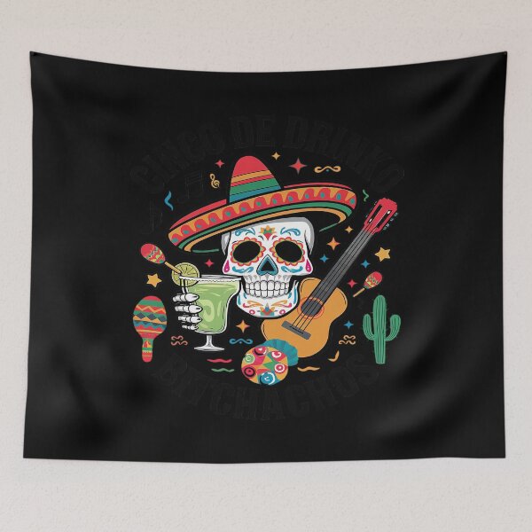 Item preview, Cinco De Drinko Bitchachos  Skull Drinking Margarita  designed and sold by AquaKiev.