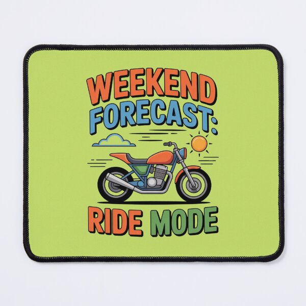 Item preview, Weekend Forecast: Ride Mode – Funny Motorcycle Lifestyle T-Shirt designed and sold by RMTrendy.