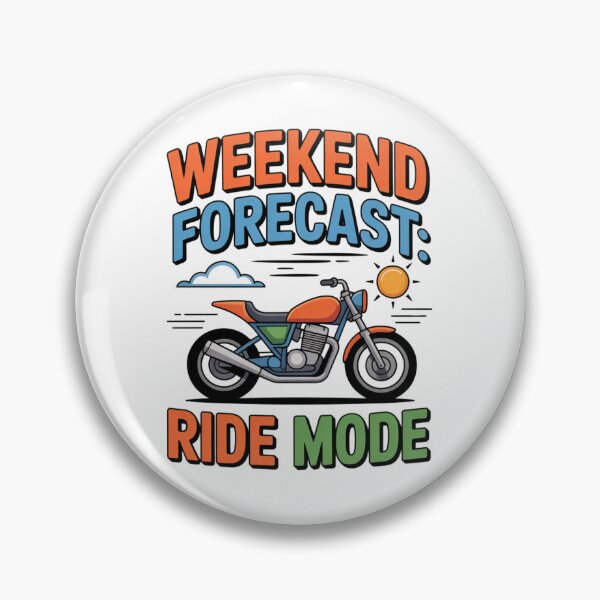 Item preview, Weekend Forecast: Ride Mode – Funny Motorcycle Lifestyle T-Shirt designed and sold by RMTrendy.