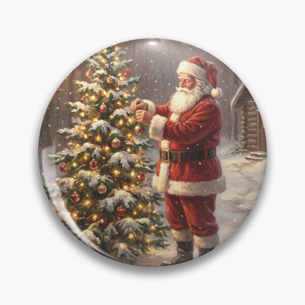 Item preview, Árbol de Navidad vintage decorado con Papá Noel designed and sold by DrewRomeoCo.