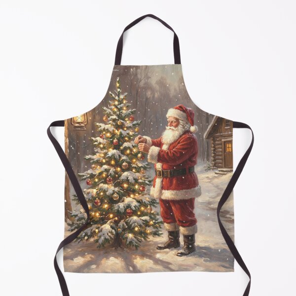 Item preview, Vintage Santa Decorating Christmas Tree designed and sold by DrewRomeoCo.