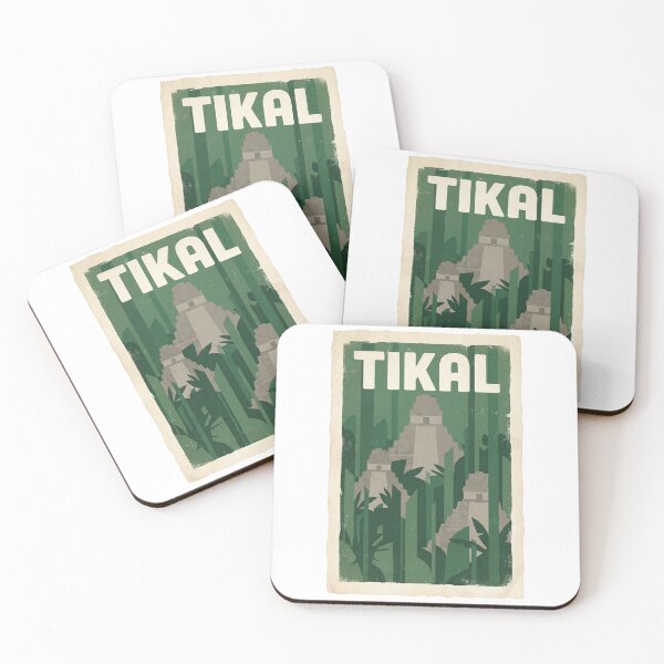 Item preview, Tikal Guatemala Vintage Travel Poster – Mayan Ruins Jungle Wall Art designed and sold by MiszungART.