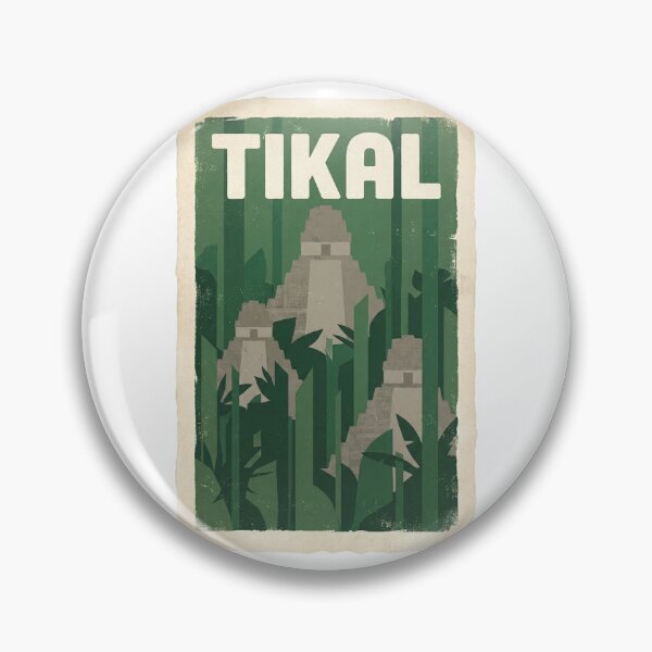 Item preview, Tikal Guatemala Vintage Travel Poster – Mayan Ruins Jungle Wall Art designed and sold by MiszungART.