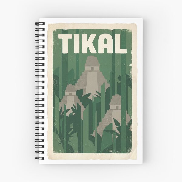 Item preview, Tikal Guatemala Vintage Travel Poster – Mayan Ruins Jungle Wall Art designed and sold by MiszungART.