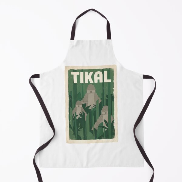Item preview, Tikal Guatemala Vintage Travel Poster – Mayan Ruins Jungle Wall Art designed and sold by MiszungART.