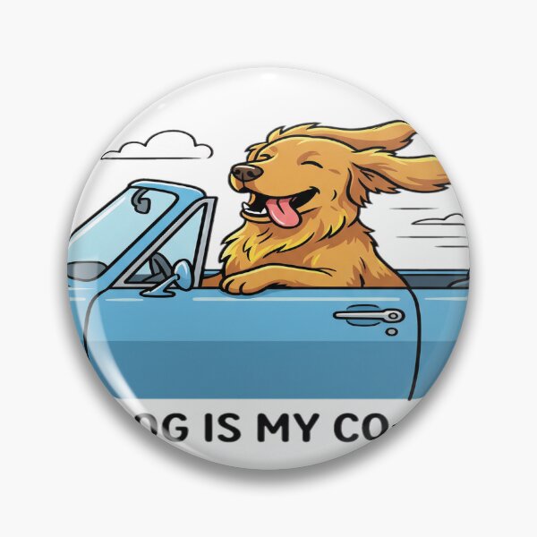 Item preview, My Dog is My Co-Pilot Funny Dog Lover Golden Retriever Mom Dad designed and sold by The Axylen Store.