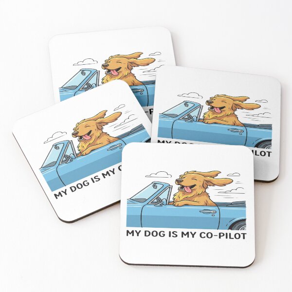 Item preview, My Dog is My Co-Pilot Funny Dog Lover Golden Retriever Mom Dad designed and sold by The Axylen Store.