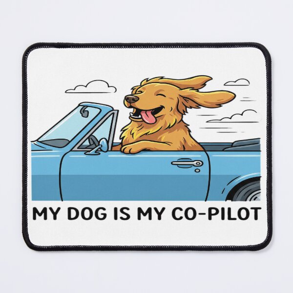 Item preview, My Dog is My Co-Pilot Funny Dog Lover Golden Retriever Mom Dad designed and sold by The Axylen Store.