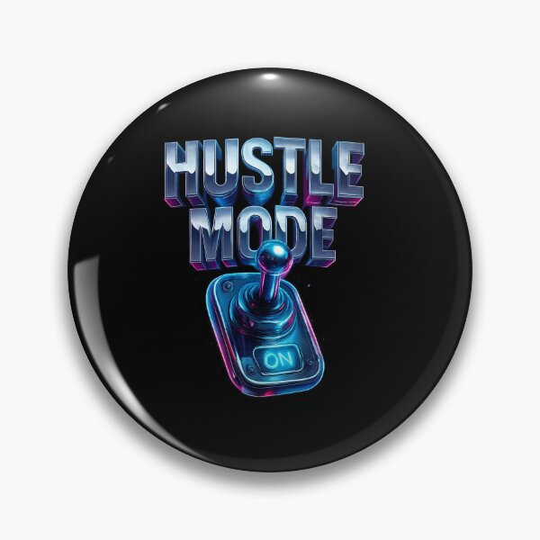 Item preview, HUSTLE MODE ON Neon Switch - Chrome Glow Power designed and sold by MKreative Studio.