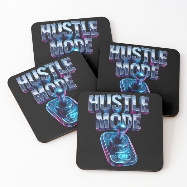Item preview, HUSTLE MODE ON Neon Switch - Chrome Glow Power designed and sold by MKreative Studio.