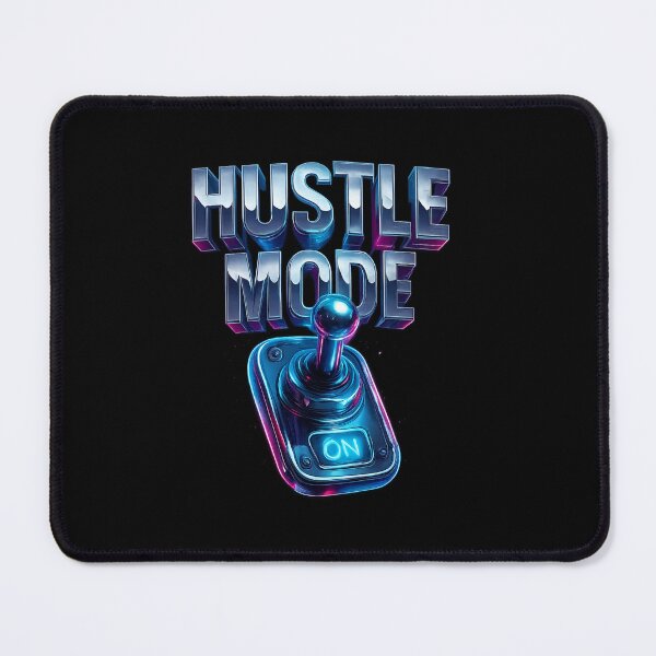 Item preview, HUSTLE MODE ON Neon Switch - Chrome Glow Power designed and sold by MKreative Studio.