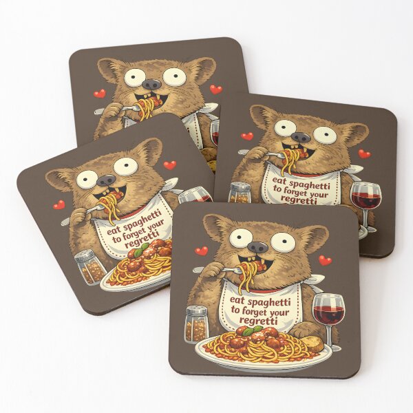 Item preview, eat spaghetti to forget your regretti - hyrax advice designed and sold by naiverider.