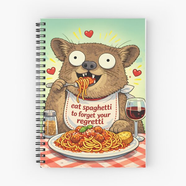 Item preview, eat spaghetti to forget your regretti - hyrax advice designed and sold by naiverider.
