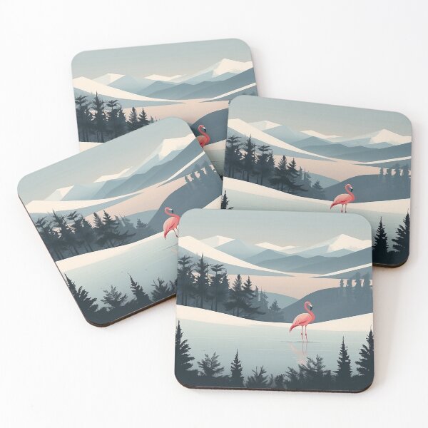 Item preview, Minimalist Winter Flamingo designed and sold by NeatThingLover.