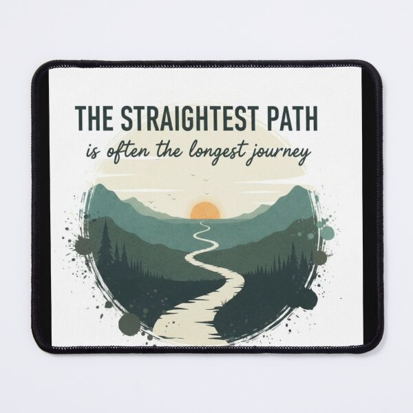 Item preview, The Straightest Path Is Often the Longest Journey – Scenic Growth Mindset Art designed and sold by SV-Creation.