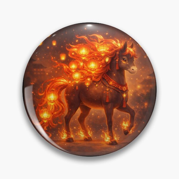 Item preview, Fiery Horse Lanterns – Year of the Horse Zodiac Energy designed and sold by PunchDrop.