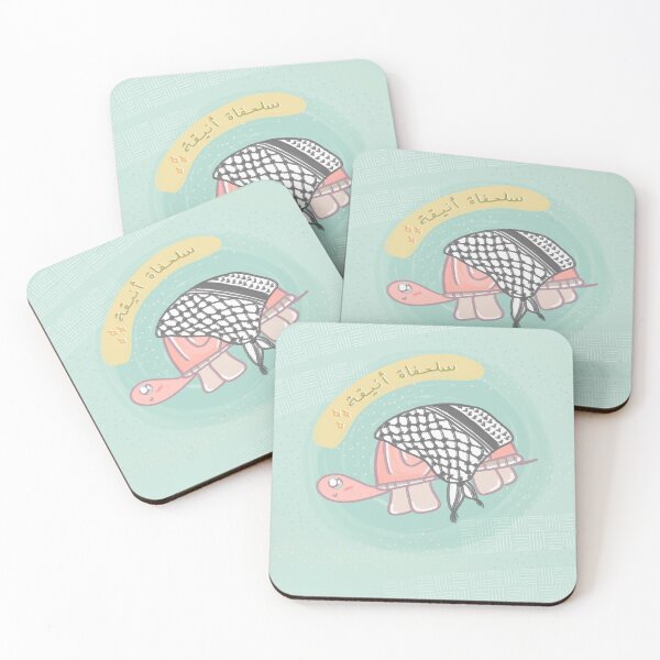 Item preview, Cute turtle wearing a Kufiyeh designed and sold by oze-arts.