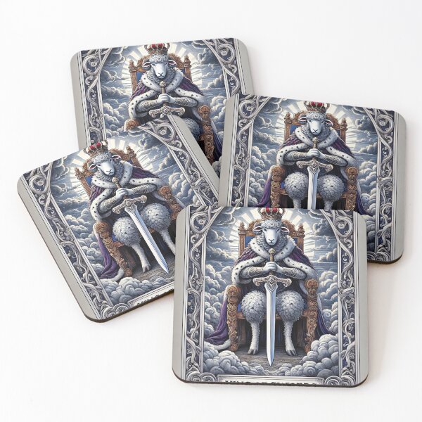 Item preview, Sheepism – King of Swords Tarot Card designed and sold by Thpoar.