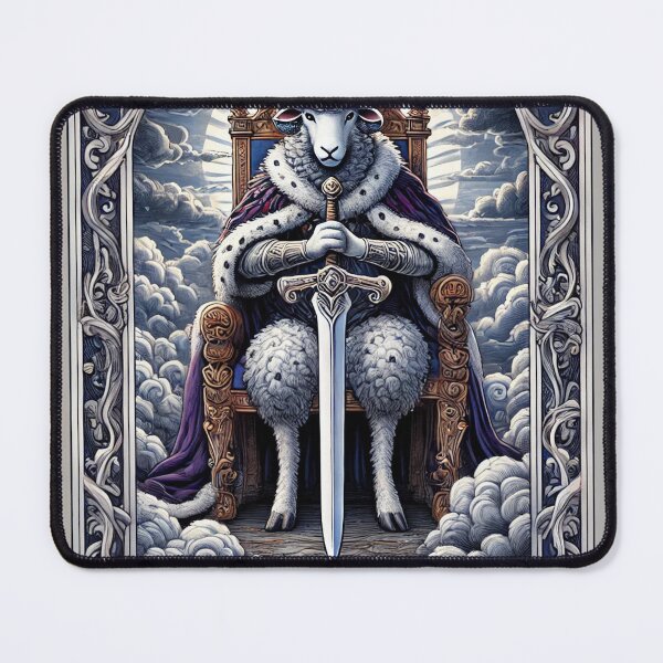 Item preview, Sheepism – King of Swords Tarot Card designed and sold by Thpoar.