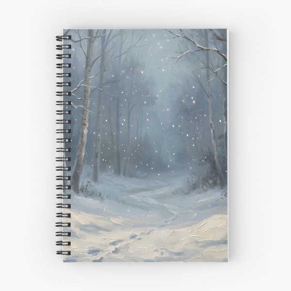 Artikelvorschau, Ölgemälde „Winterwald“ – Landschaftsbild mit verschneiten Birken entworfen und verkauft von DesignAnother.