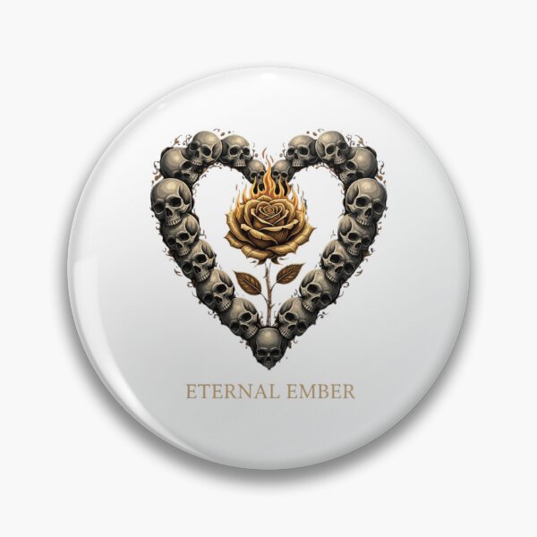 Item preview, Aurum Amantis - Eternal Ember - Twin Golden Skulls Heartrum Amantis - Eternal Ember - Twin Golden Skulls Heart designed and sold by KawisStarr.