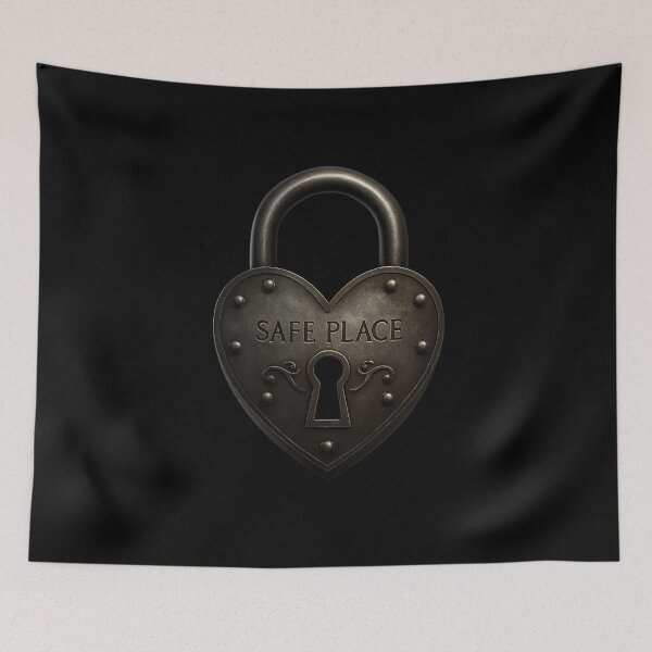 Item preview, Heart-Shaped Padlock - "Safe Place" designed and sold by MKreative Studio.