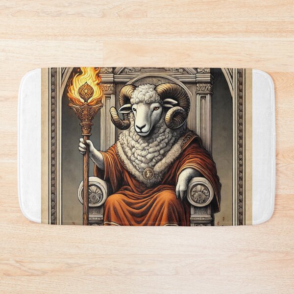 Item preview, Sheepism – King of Wands Tarot Card designed and sold by Thpoar.