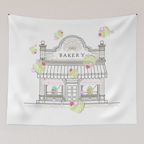 Item preview, Magical Bakery Illustration – Dreamy Cake Shop with Floating Desserts designed and sold by Sugar Wisdom .