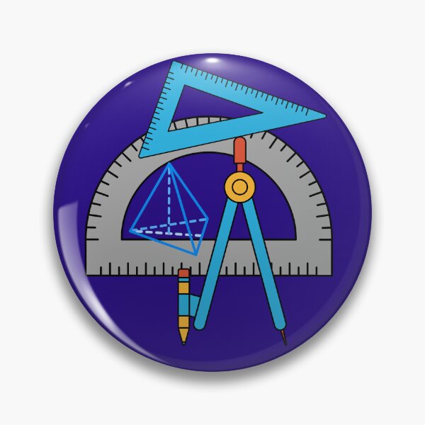 Item preview, Geometry Tools Design - Compass, Set Square & Triangle Illustration designed and sold by LunaPrintCo.