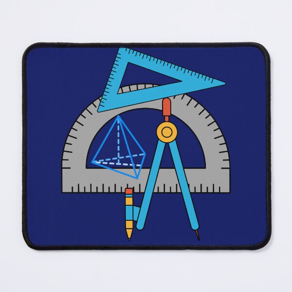 Item preview, Geometry Tools Design - Compass, Set Square & Triangle Illustration designed and sold by LunaPrintCo.