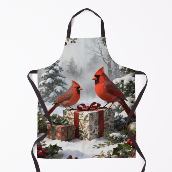 Item preview, Red Cardinal Christmas Winter Snowy Pines designed and sold by DrewRomeoCo.