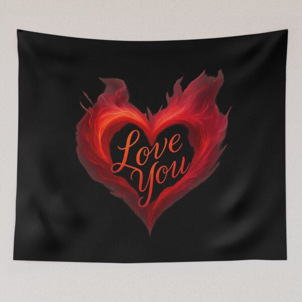 Item preview, Fiery Heart - Love You Flame Art designed and sold by MKreative Studio.
