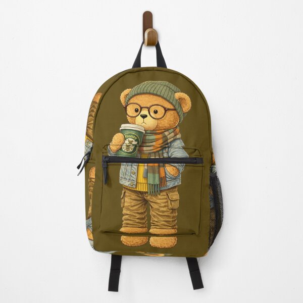 Item preview, Honey Brew Teddy — Cozy Bear with Sweet Coffee Vibes designed and sold by BB Design Garage.