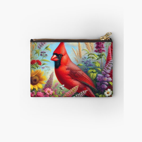 Item preview, Red Cardinal Bird And Wildflowers    designed and sold by DrewRomeoCo.