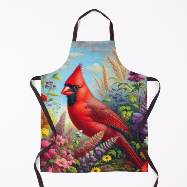 Item preview, Red Cardinal Bird And Wildflowers designed and sold by DrewRomeoCo.