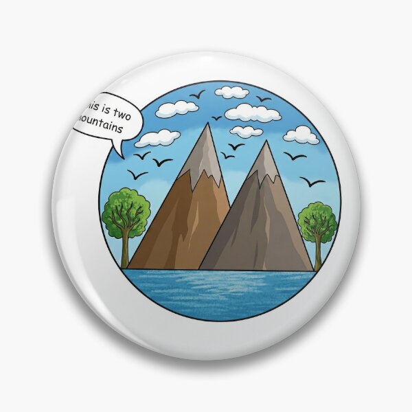 Item preview, "This is Two Mountains" – Literal Art by Anas designed and sold by Tamer ⭐⭐⭐⭐⭐.