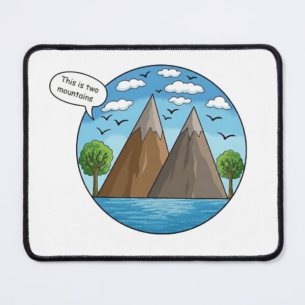 Item preview, "This is Two Mountains" – Literal Art by Anas designed and sold by Tamer ⭐⭐⭐⭐⭐.