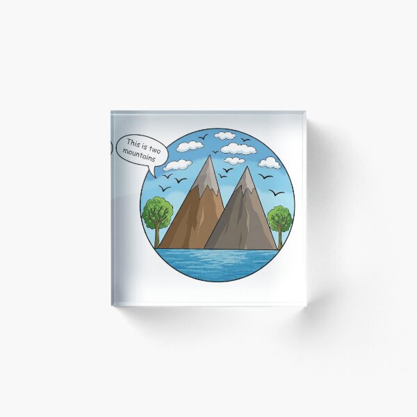 Item preview, "This is Two Mountains" – Literal Art by Anas designed and sold by Tamer ⭐⭐⭐⭐⭐.
