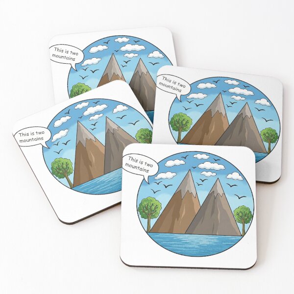 Item preview, "This is Two Mountains" – Literal Art by Anas designed and sold by Tamer ⭐⭐⭐⭐⭐.