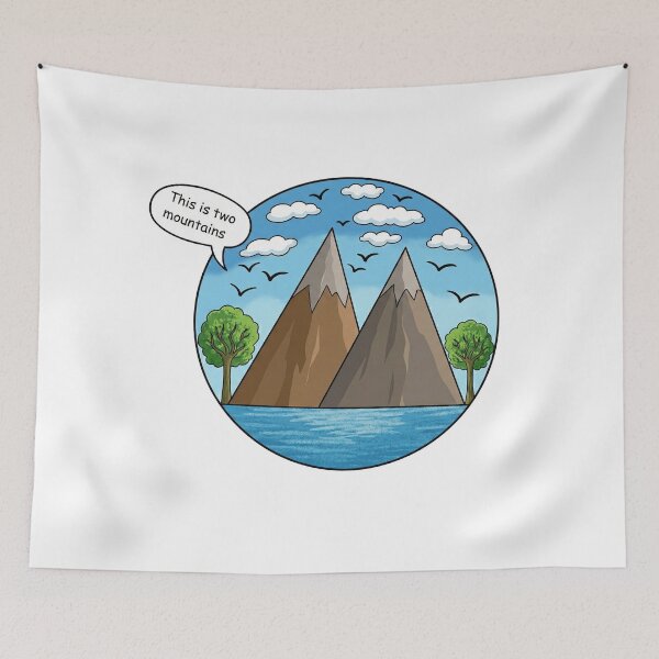 Item preview, "This is Two Mountains" – Literal Art by Anas designed and sold by Tamer ⭐⭐⭐⭐⭐.