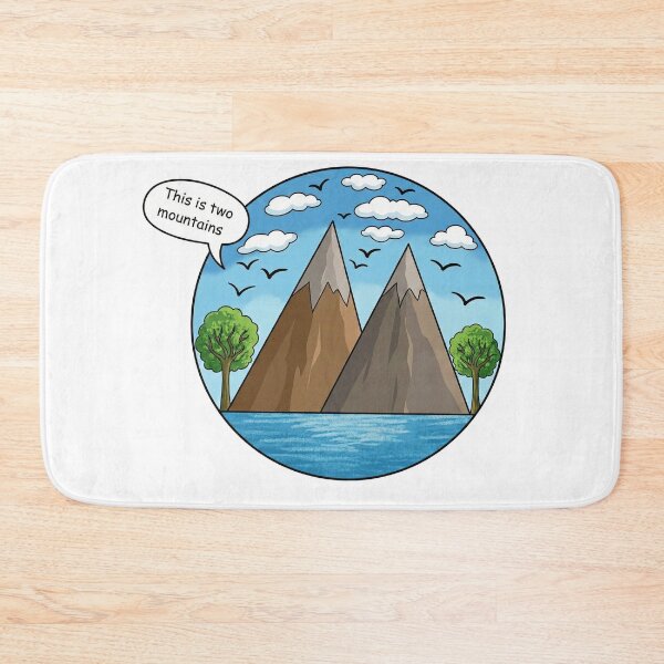 Item preview, "This is Two Mountains" – Literal Art by Anas designed and sold by Tamer ⭐⭐⭐⭐⭐.