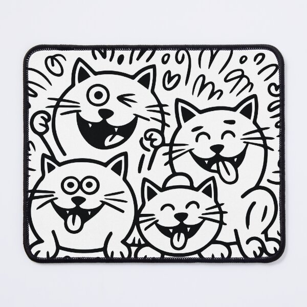 Item preview, Cute and funny cats doodle vector set. Cartoon cat or kitten characters design collection with flat color in different poses. Set of purebred pet animals isolated on white background. designed and sold by paratynka.