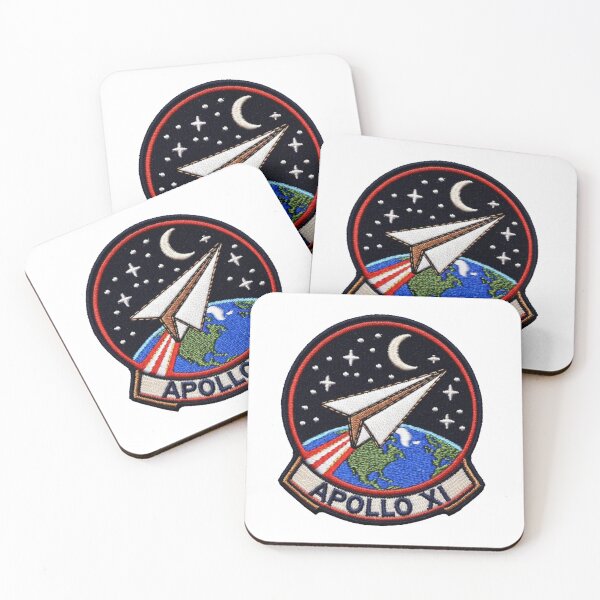 Item preview, Apollo XI Paper Airplane Parody Patch Sticker designed and sold by octozap.