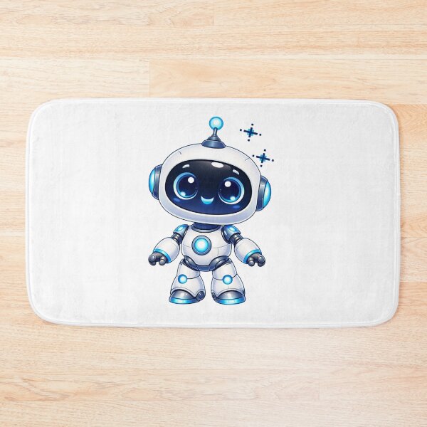 Artikelvorschau, Niedliche futuristische Roboter-Cartoon-Illustration | Kawaii-KI-Bot-Charakterdesign entworfen und verkauft von TorqueThread.