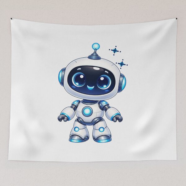 Item preview, Cute Futuristic Robot Cartoon Illustration | Kawaii AI Bot Character Design designed and sold by TorqueThread.
