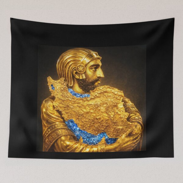Item preview, Golden Iran Map & Persian Empire Cyrus The Great designed and sold by M3PicsStudio.
